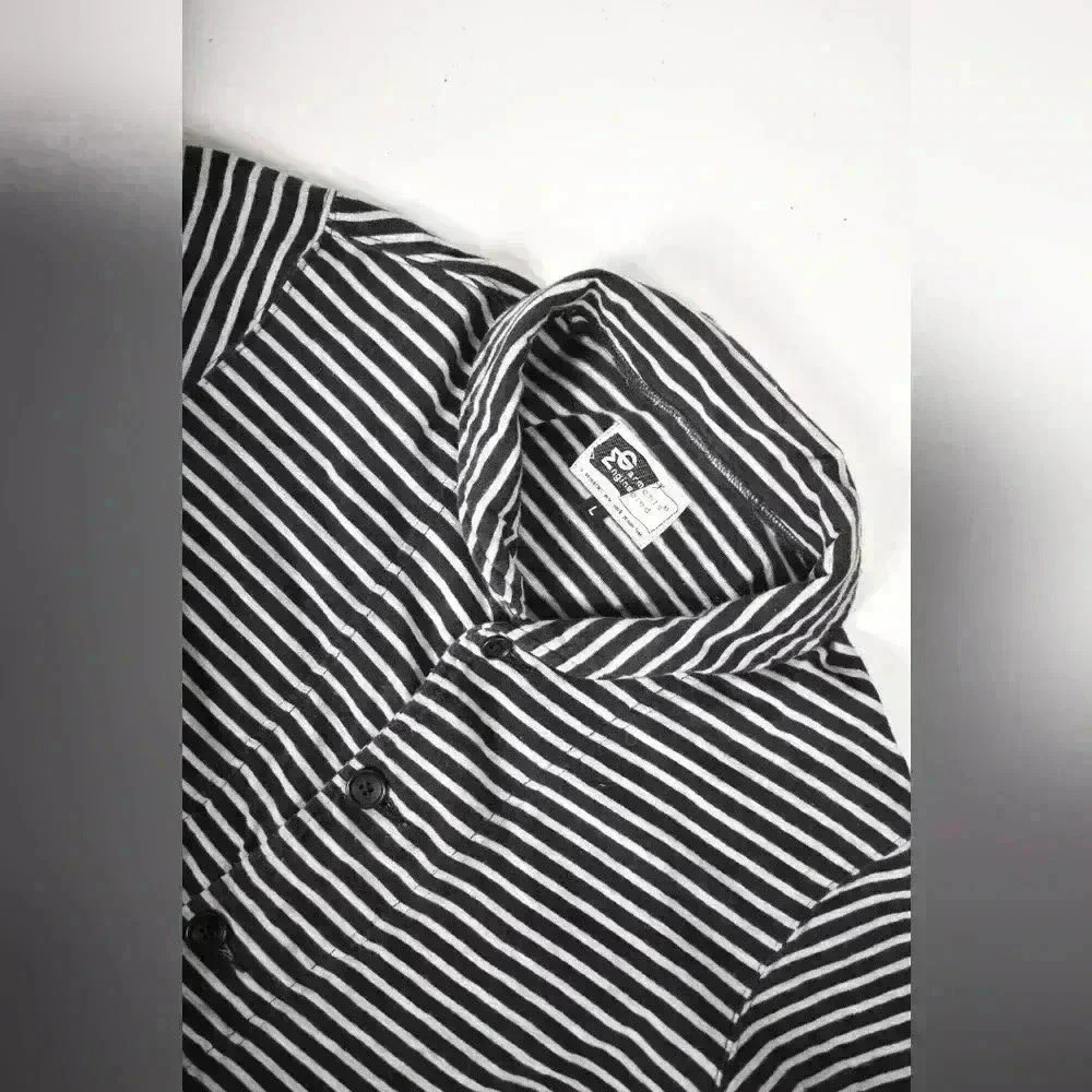 ENGINEERED  GARMENTS Blue Grey Cotton Shawl Collar Nautical Cardigan Small USA